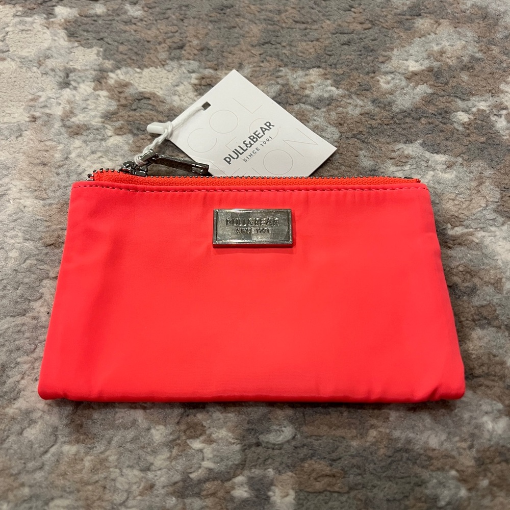 Pull & Bear Neon Zip Up Wallet
